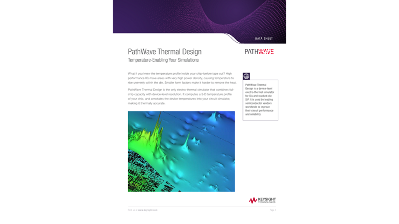 PathWave Thermal Design Temperature-Enabling Your Simulations